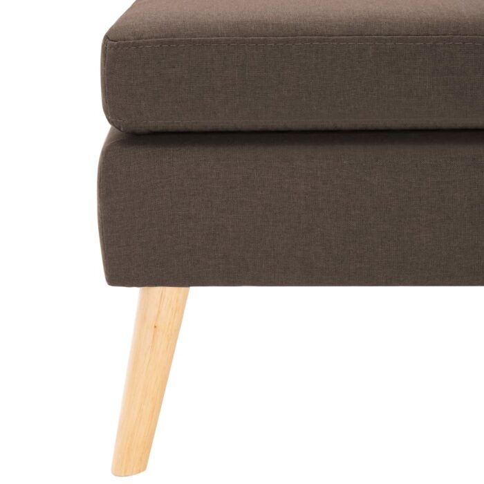 Repose-pied Marron Tissu – Image 3