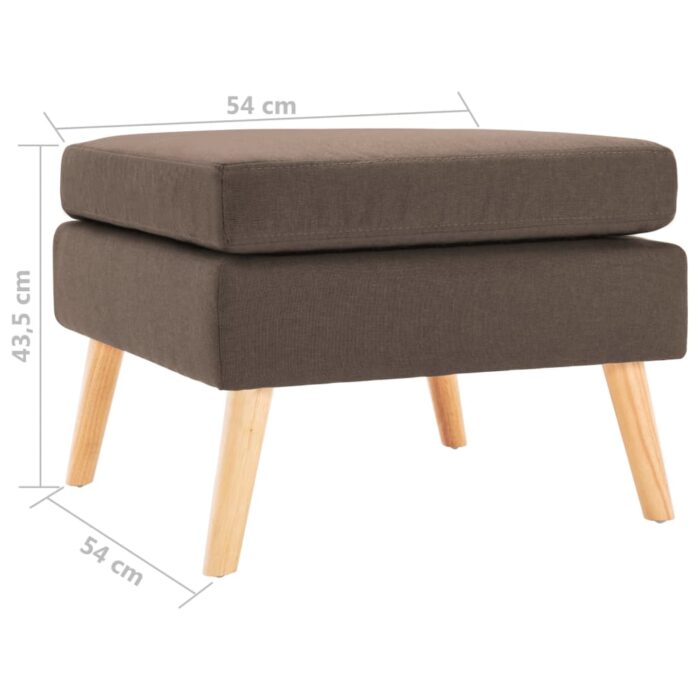 Repose-pied Marron Tissu – Image 4
