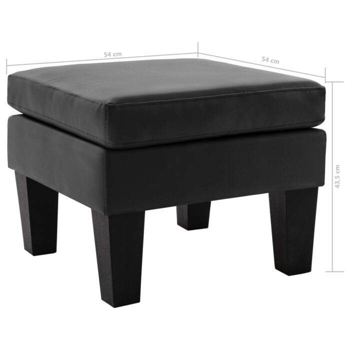 Repose-pied Noir Similicuir – Image 3