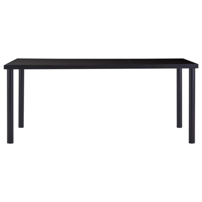 Ensemble de salle à manger 7 pcs Similicuir Noir – Image 2