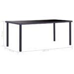 Ensemble de salle à manger 9 pcs Similicuir Noir – Image 10