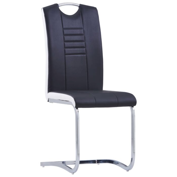 Ensemble de salle à manger 9 pcs Similicuir Noir – Image 5