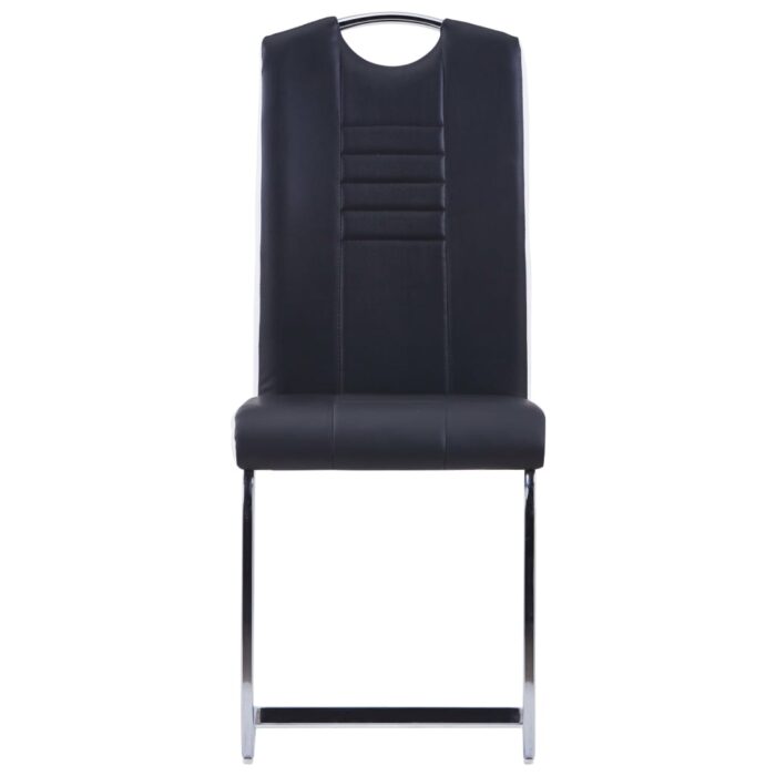 Ensemble de salle à manger 9 pcs Similicuir Noir – Image 6