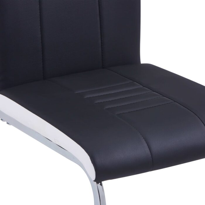 Ensemble de salle à manger 9 pcs Similicuir Noir – Image 8