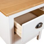 Tables de chevet Hill 2 pcs Blanc 46x35x49,5 cm Bois pin solide – Image 5