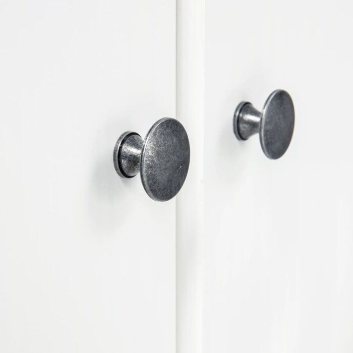 Garde-robe à 2 portes Hill Blanc 89x50x170cm Bois de pin solide – Image 2