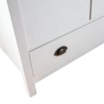 Garde-robe à 2 portes Hill Blanc 89x50x170cm Bois de pin solide – Image 5