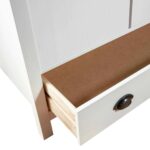 Garde-robe à 2 portes Hill Blanc 89x50x170cm Bois de pin solide – Image 6