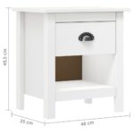Tables de chevet 2 pcs Hill 46x35x49,5 cm Bois de pin solide – Image 7