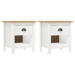 Tables de chevet 2 pcs Hill 46x35x49,5 cm Bois de pin solide