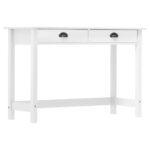 Table console Hill avec 2 tiroirs 110x45x74 cm Bois pin massif