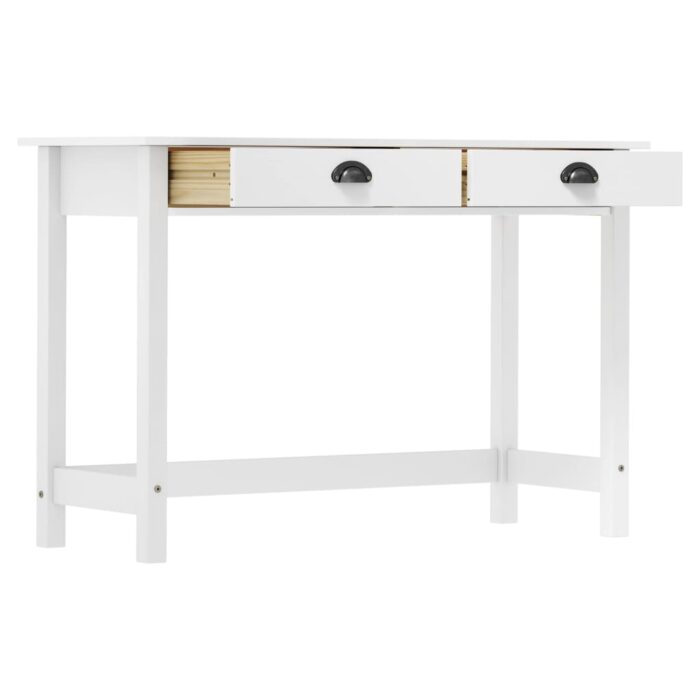 Table console Hill avec 2 tiroirs 110x45x74 cm Bois pin massif – Image 3