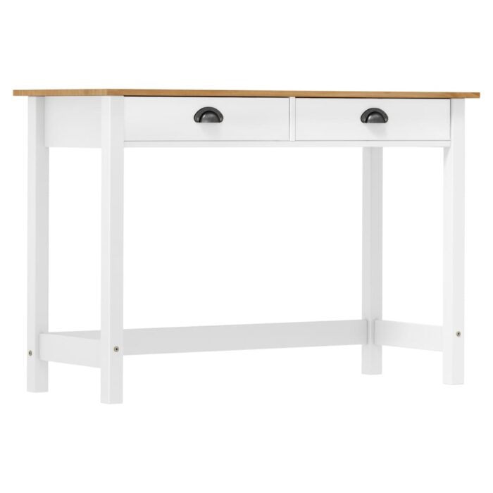 Table console Hill avec 2 tiroirs 110x45x74 cm Pin solide – Image 1