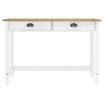 Table console Hill avec 2 tiroirs 110x45x74 cm Pin solide – Image 2