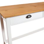 Table console Hill avec 2 tiroirs 110x45x74 cm Pin solide – Image 4