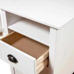 Bureau Hill Blanc 150x50x74 cm Bois de pin solide – Image 5