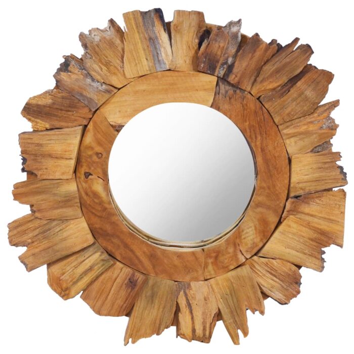 Miroir mural 40 cm Teck Rond – Image 1