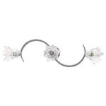 Plafonnier et abat-jour verre transparent 3 ampoules E14 Tulipe – Image 4