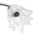 Plafonnier et abat-jour verre transparent 3 ampoules E14 Tulipe – Image 7