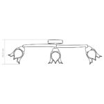 Plafonnier et abat-jour verre transparent 3 ampoules E14 Tulipe – Image 8