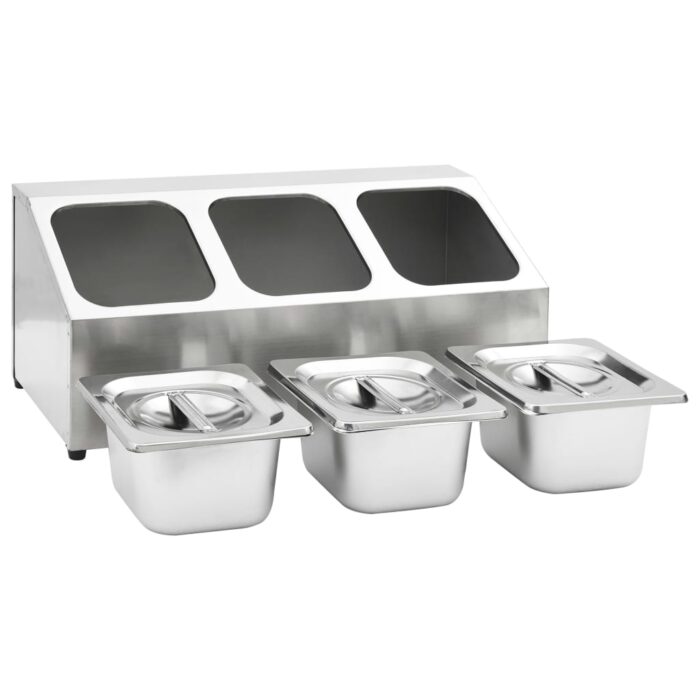 Récipient Gastronorm avec 3 bacs GN 1/6 Acier inoxydable – Image 5