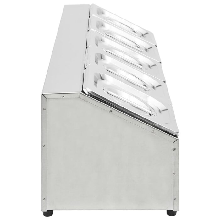 Récipient Gastronorm avec 5 bacs GN 1/6 Acier inoxydable – Image 2