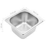 Récipient Gastronorm avec 5 bacs GN 1/6 Acier inoxydable – Image 8