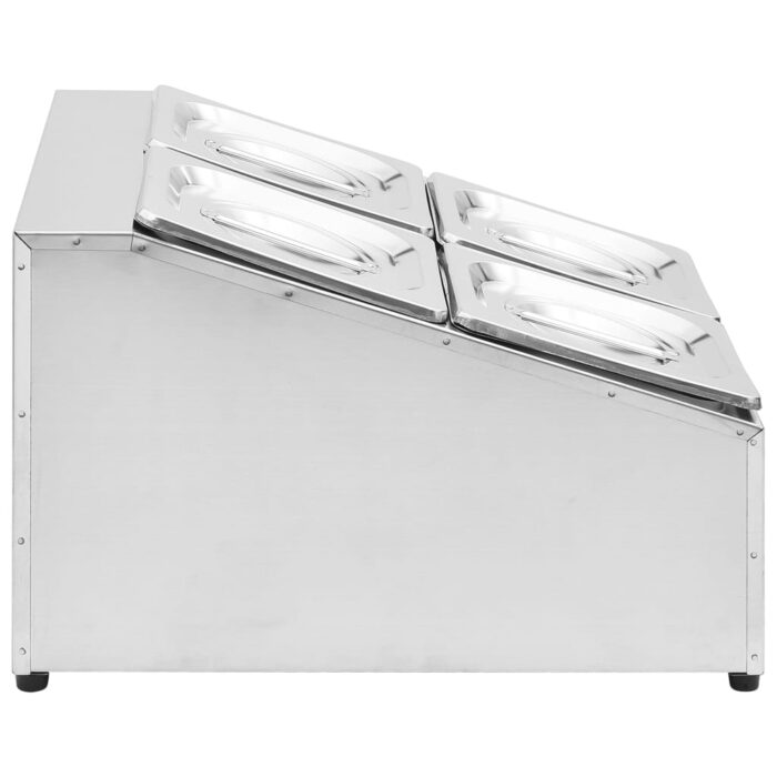 Récipient Gastronorm avec 4 bacs GN 1/6 Acier inoxydable – Image 2