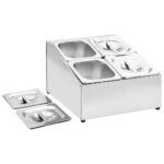 Récipient Gastronorm avec 4 bacs GN 1/6 Acier inoxydable – Image 4