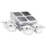 Récipient Gastronorm avec 4 bacs GN 1/6 Acier inoxydable – Image 5