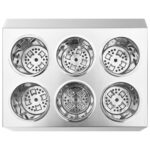 Porte-couverts 6 grilles Carré Acier inoxydable – Image 4