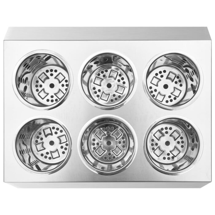 Porte-couverts 6 grilles Carré Acier inoxydable – Image 4