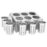 Porte-couverts 6 grilles Carré Acier inoxydable – Image 5
