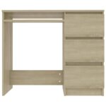 Bureau Chêne sonoma 90x45x76 cm Bois d’ingénierie – Image 2