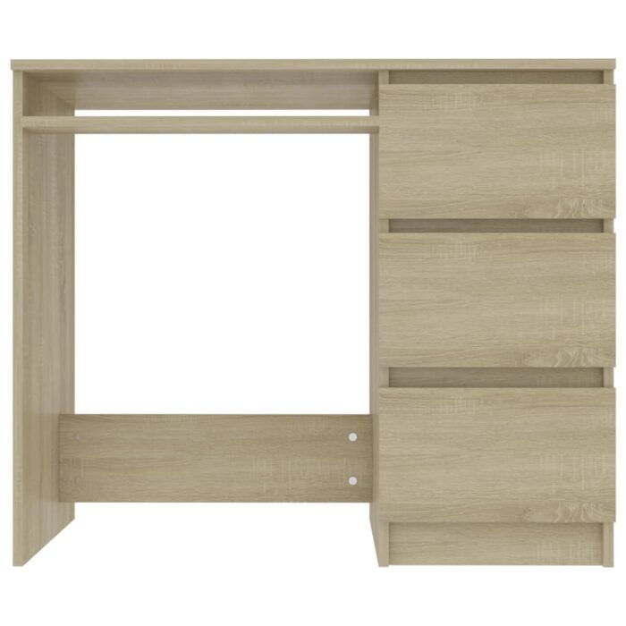 Bureau Chêne sonoma 90x45x76 cm Bois d’ingénierie – Image 2