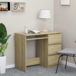 Bureau Chêne sonoma 90x45x76 cm Bois d’ingénierie