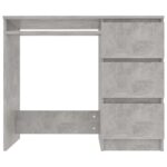 Bureau Gris béton 90x45x76 cm Bois d’ingénierie – Image 2