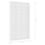 Armoire à CD Blanc 102x16x177,5 cm Bois d'ingénierie – Image 4
