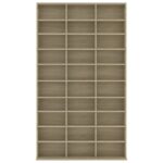 Armoire à CD Chêne sonoma 102x16x177,5 cm Bois d'ingénierie – Image 2