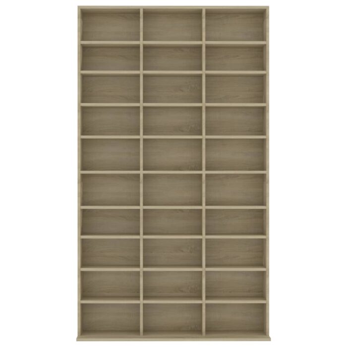 Armoire à CD Chêne sonoma 102x16x177,5 cm Bois d'ingénierie – Image 2