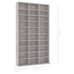 Armoire à CD Gris béton 102x16x177,5 cm Bois d'ingénierie – Image 4