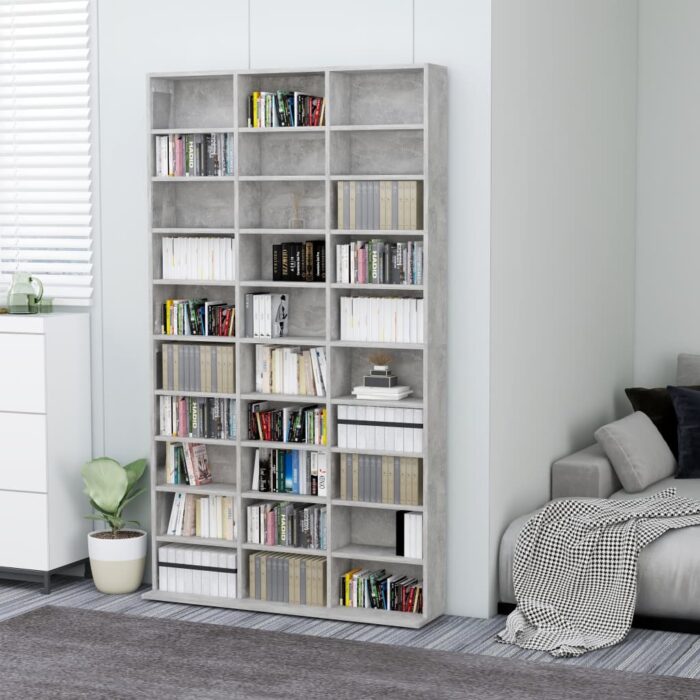 VXL8719883914848_m_en_hd_1.jpg Armoire à CD Gris béton 102x16x177,5 cm Bois d'ingénierie – Image 1