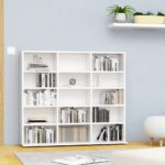 Armoire à CD Blanc 100x23x89,5 cm Bois d’ingénierie