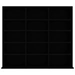 Armoire à CD Noir 100x23x89,5 cm Aggloméré – Image 2