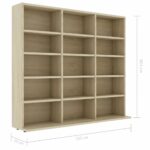 Armoire à CD Chêne sonoma 100x23x89,5 cm Bois d’ingénierie – Image 4
