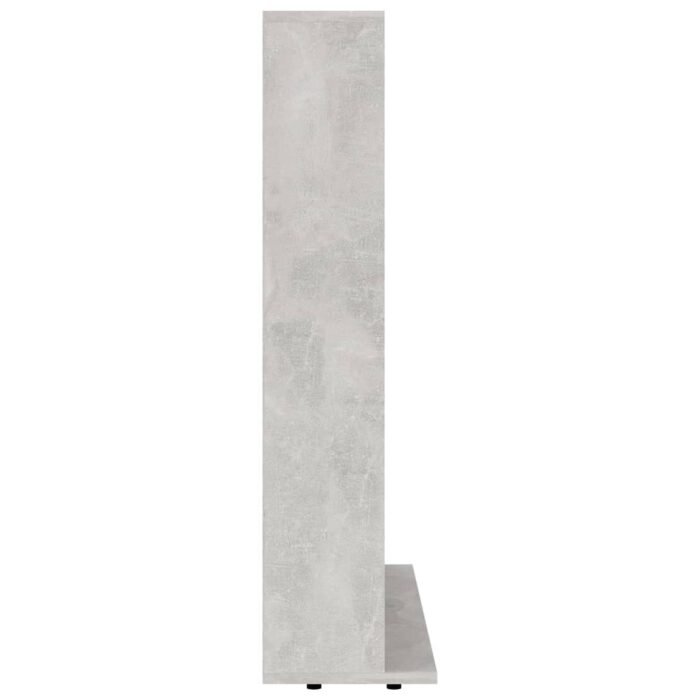 Armoire à CD Gris béton 100x23x89,5 cm Bois d’ingénierie – Image 3
