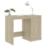 Bureau Chêne sonoma 100x50x76 cm Bois d’ingénierie – Image 2