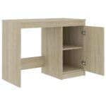 Bureau Chêne sonoma 100x50x76 cm Bois d’ingénierie – Image 4