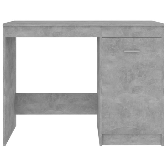 Bureau Gris béton 100x50x76 cm Bois d'ingénierie – Image 5