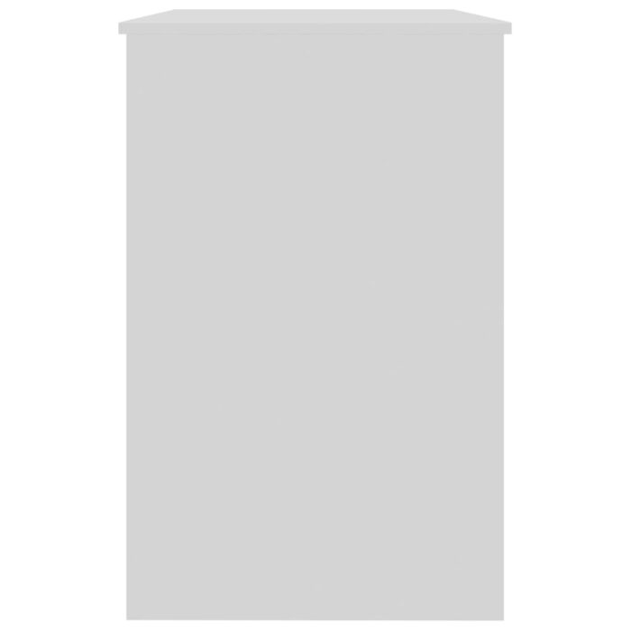 Bureau Blanc brillant 100x50x76 cm Bois d’ingénierie – Image 6